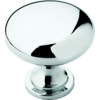 Round Cabinet Knob Chrome Finish 1-1/4 in.