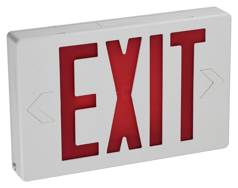 LED Exit Sign with Rechargeable Backup, 2.2W, 120/277V