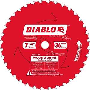 7-1/4 in 36T Multi-Purpose Circular Saw Blade, 5/8 in Arbor