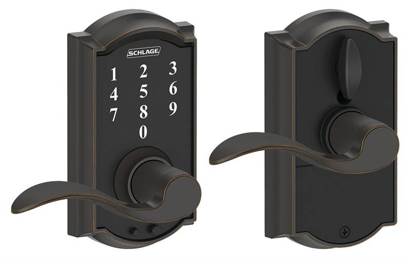Camelot Touch Keyless Touchscreen Entry Lock, Aged Bronze