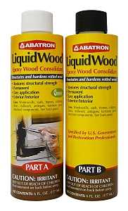 LiquidWood Epoxy Wood Consolidant 12 oz Kit for Rotted Wood Repair