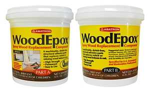 WoodEpox Epoxy Wood Putty Wood Restoration Kit, 2 Pint
