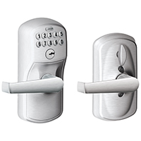 Flex-Lock Keypad Entry Lever Lock, Satin Finish