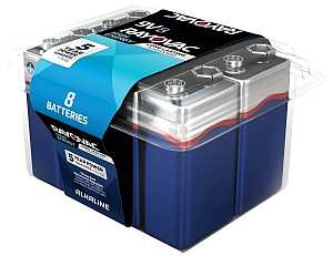 High Energy 9V Alkaline Batteries 8 Pack