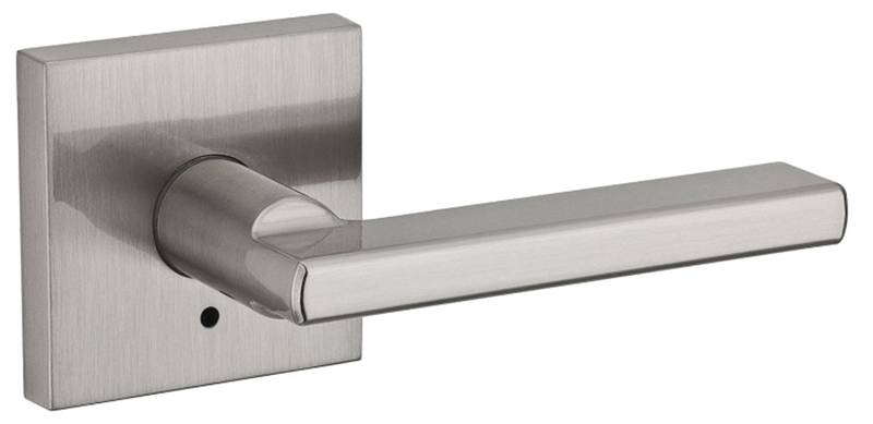Halifax Square Privacy Door Lever Satin Nickel Grade 2