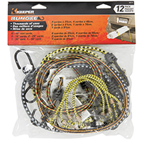 BUNGEE CORD W/HOOK ASSTM RUBB