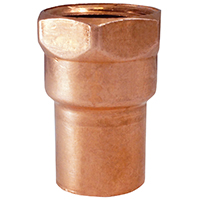 1/2 in Copper x FIP Pipe Adapter, Wrot Copper