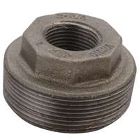 Black Malleable Iron Hex Bushing 1/2 x 1/4 in MIP x FIP