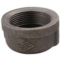 3/4 in Threaded Malleable Iron Pipe Cap, Black Oxide Finish