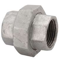 1 in Galvanized Malleable Iron Ground Joint Union, 150 PSI Threaded