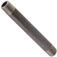 1 in x 2 in Black Steel Pipe Nipple, Schedule 40, Male NPT