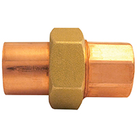 1/2 in Copper Solder Joint Union CxC