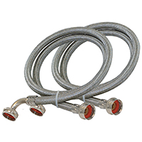 HOSE WASHING MACH SS ELBOW 6FT