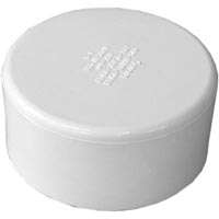 PIPE CAP HUB PVC WHITE 3IN