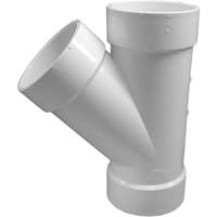 PIPE WYE HUB PVC WHT SCH40 4IN