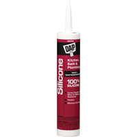 100% Silicone Kitchen & Bath Sealant White 10.1 oz Tube