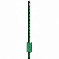 6 ft Green Steel T-Post Fence Post with Anchor Plate
