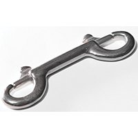 Double-End Bolt Snap, Nickel Finish, 4-5/8 in Overall Length