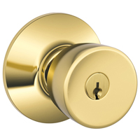 Bell Keyed Entry Door Knob Bright Brass K4 Keyway
