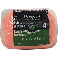 4 in Polyester Paint Roller Cover, 3/4 in Nap for Rough Surfaces