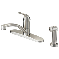 1-Handle Kitchen Faucet with Side Spray, Brushed Nickel