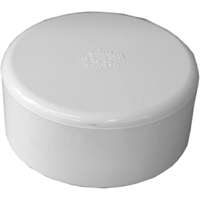 PIPE CAP HUB PVC WHITE 4IN