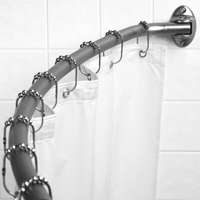 Curved Shower Curtain Rod, Chrome, Adjustable 60-72 Inch