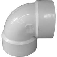 3 in PVC DWV Vent 90 Degree Elbow Hub Schedule 40