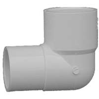 1 in PVC Sch 40 90 Degree Street Elbow Slip x Spigot White