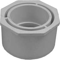 Genova 300 SOLVENT WELD PIPE REDUCING  BUSHING, 3 X 2 in, Spigot X SLIP, PVC, White