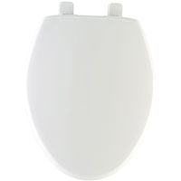 TOILET SEAT ELONG PLSTC WHITE
