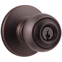 Polo Keyed Entry Door Knob, Venetian Bronze