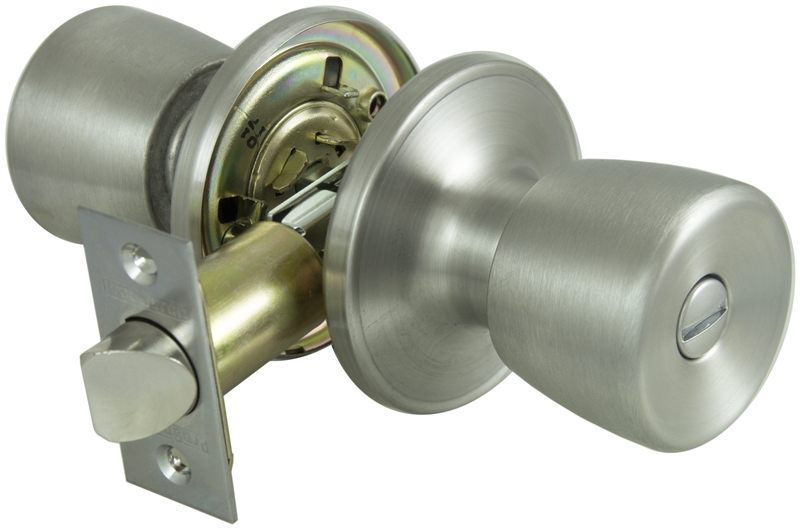 Privacy Door Knob, Stainless Steel Finish, 6-Way Adjustable Latch