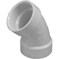 2 in 45 Degree DWV Sanitary Elbow Hub Schedule 40 PVC