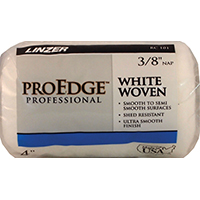 4 in Paint Roller Cover 3/8 in Nap White Polyester Woven