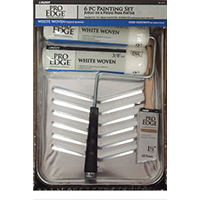 ROLLER/TRAY WOVEN WHT 6PC SET