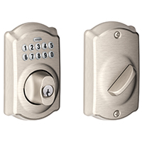 Keypad Deadbolt Satin Nickel Grade 2 1-Cylinder Key Override