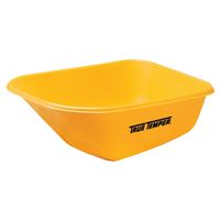 6 Cu Ft Poly Tray Wheelbarrow Yellow with Wood Handles