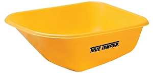 8 Cu Ft Yellow Poly Wheelbarrow Tray for Dual Tire Wheelbarrow