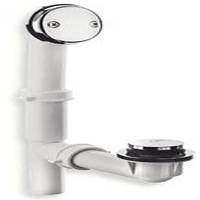 Touch-Toe Tub Drain Kit 1-1/2 in Plastic with Chrome Trim