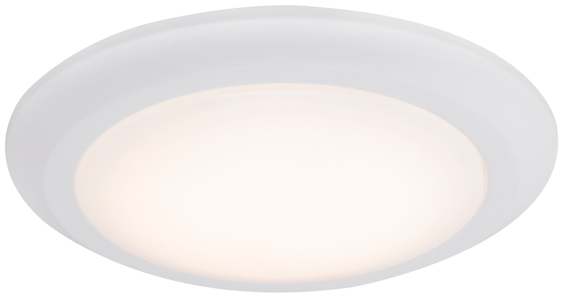 12 in White LED Ceiling Light Fixture with Acrylic Shade, 3000K 1000 lm