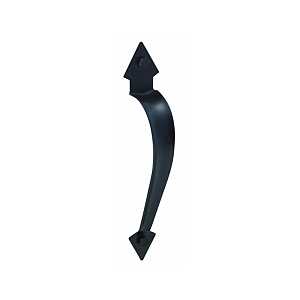 Ornamental Pull Handle 8-3/4 in Black Zinc-Plated Steel
