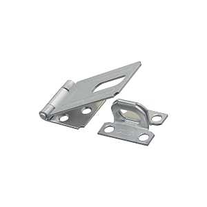 Non-Swivel Safety Hasp 3-1/4 in Zinc Plated Steel