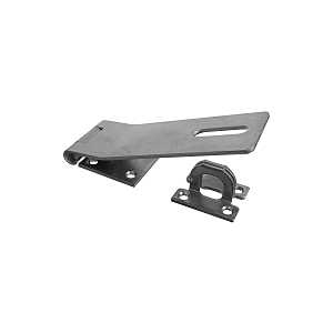 7 in Non-Swivel Safety Hasp, Zinc Plated Steel, Concealed Screws