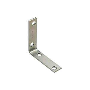 Flat Corner Brace Zinc Plated Steel 2-1/2 x 5/8 in