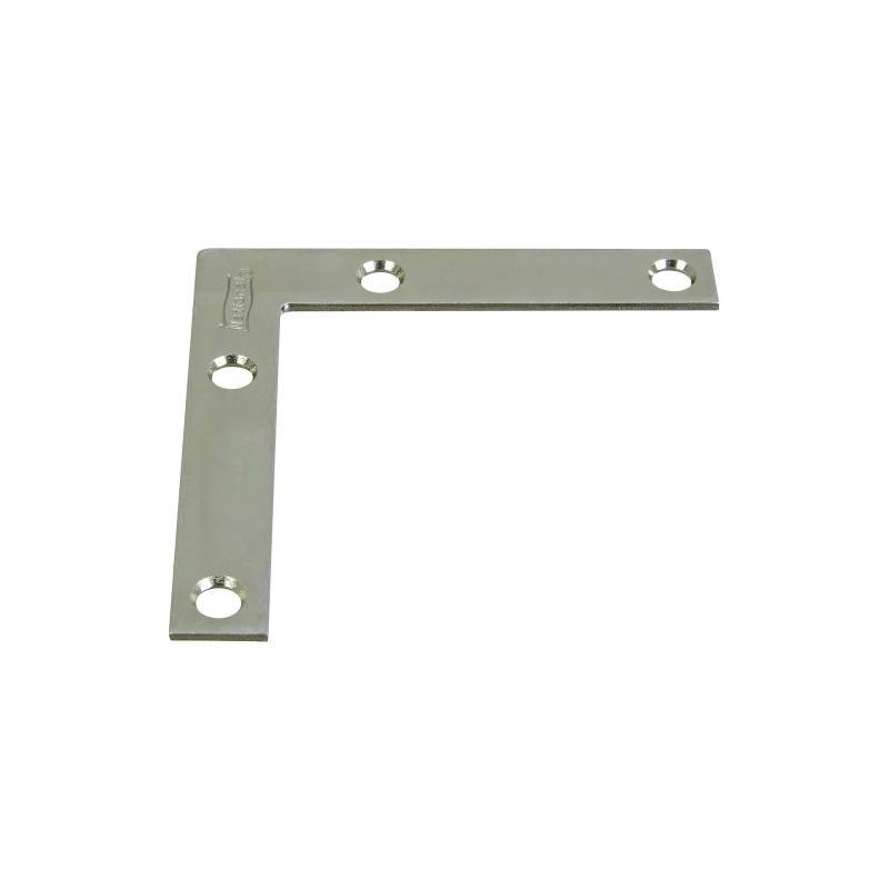 Flat Corner Brace 3 in x 1/2 in Zinc Plated Steel (4-Hole)