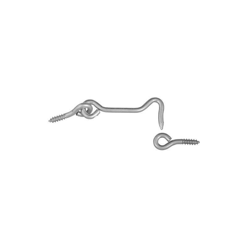Zinc-Plated Steel Hook and Eye Latch 2-1/2 in