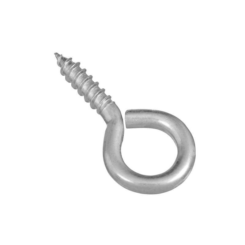 Large Zinc-Plated Steel Screw Eye 2-3/16 in No. 4 Trade