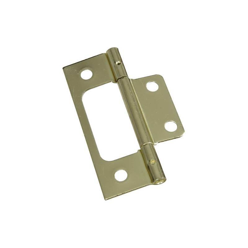 Flush/Full Inset Door Hinge, Steel, 3 in, 25 lb, Surface Mount