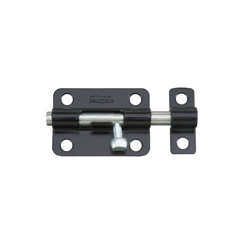 Black Steel Barrel Door Bolt, 3 in